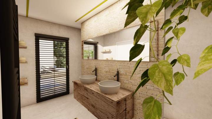 Une salle de bain minimaliste La Rochelle